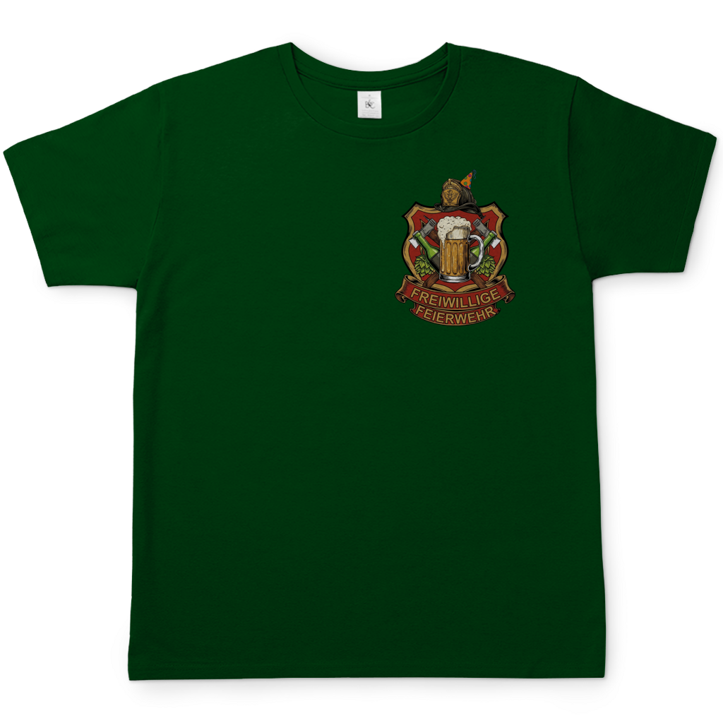 Freiwillige Feuerwehr Feierwehr - Beidseitiger Druck - Herren T-Shirt Bottle Green