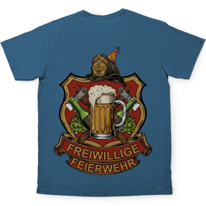 Freiwillige Feuerwehr Feierwehr - Beidseitiger Druck - Herren T-Shirt