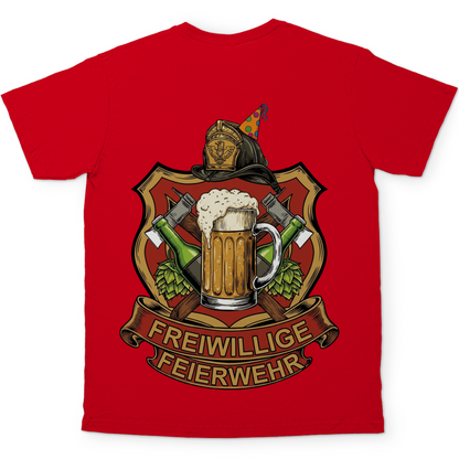 Freiwillige Feuerwehr Feierwehr - Beidseitiger Druck - Herren T-Shirt