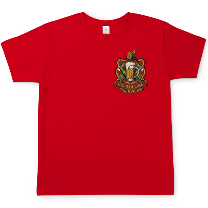 Freiwillige Feuerwehr Feierwehr - Beidseitiger Druck - Herren T-Shirt Red