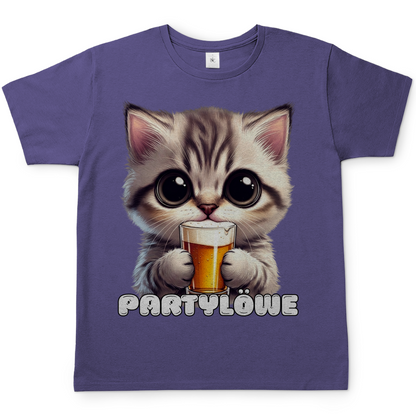 Partylöwe Kätzchen - Herren T-Shirt Millennial Lilac