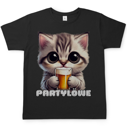 Partylöwe Kätzchen - Herren T-Shirt Black