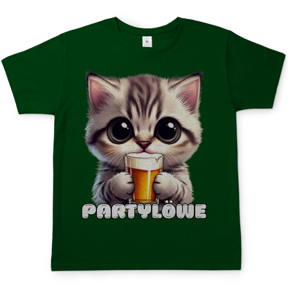 Partylöwe Kätzchen - Herren T-Shirt Bottle Green