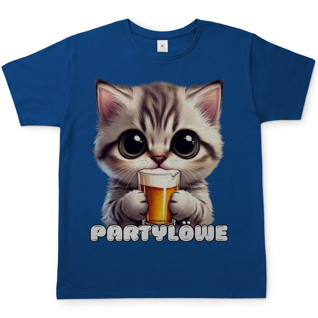 Partylöwe Kätzchen - Herren T-Shirt Royal Blue