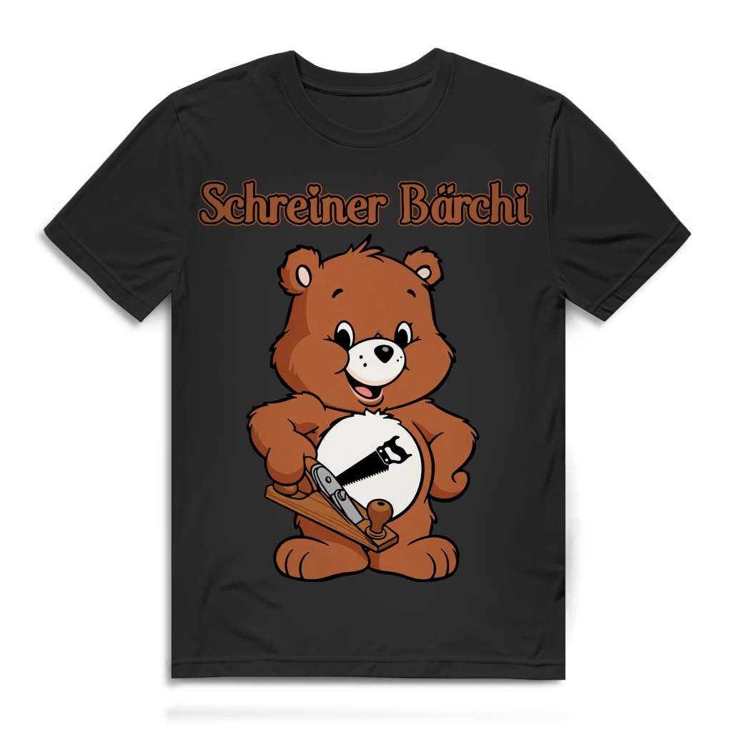 Schreiner Bärchi T-Shirt Herren – Lustiges Tischler Shirt Männer Geschenk Holzhandwerk Black