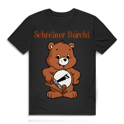 Schreiner Bärchi T-Shirt Herren – Lustiges Tischler Shirt Männer Geschenk Holzhandwerk Black