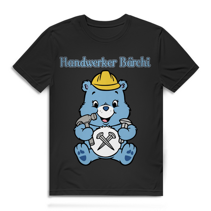 Handwerker Bärchi T-Shirt Herren – Lustiges Bau Shirt Männer Geschenk für Handwerker Black
