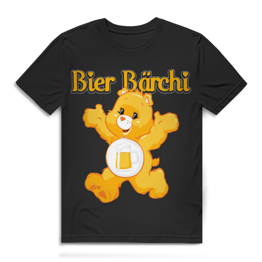 Bier Bärchi Glücksbärchi T-Shirt Herren - lustiges Bier Shirt - Bio Baumwolle