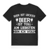 Herren T-Shirt Bier ist lecker Bier ist toll am liebsten bin ich voll Black