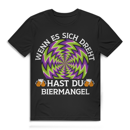 Herren T-Shirt Wenn es sich dreht hast du Biermangel Bio Baumwolle
