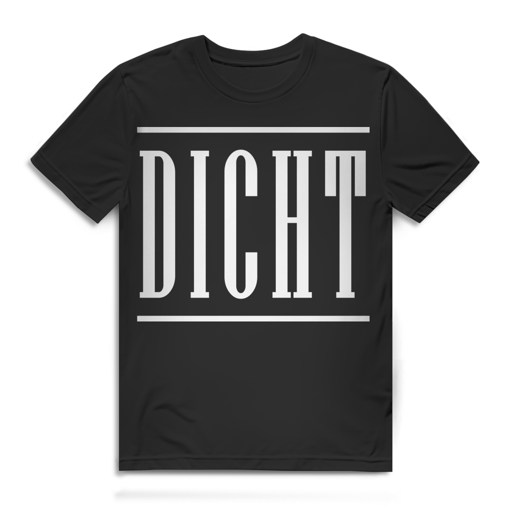 Herren T-Shirt Dicht Saufspruch Minimal Bio Baumwolle Black