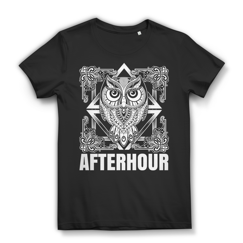 Damen T-Shirt Afterhour Eule Techno Shirt Bio Baumwolle