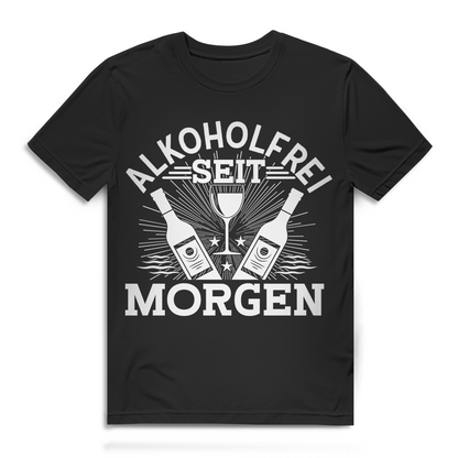 Herren T-Shirt Alkoholfrei seit Morgen Feierabend Bier Geschenk
