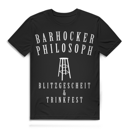 Barhocker Philosoph Blitzgescheit &amp; Trinkfest Herren T-Shirt Barshirt