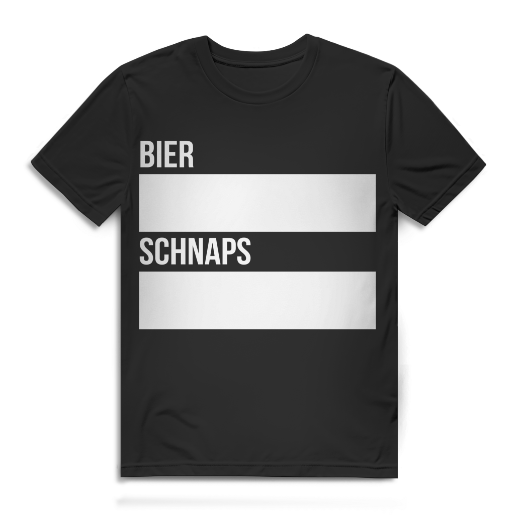 Herren T-Shirt Strichliste Bier Schnaps Geburtstag Shirt Bio Baumwolle Black