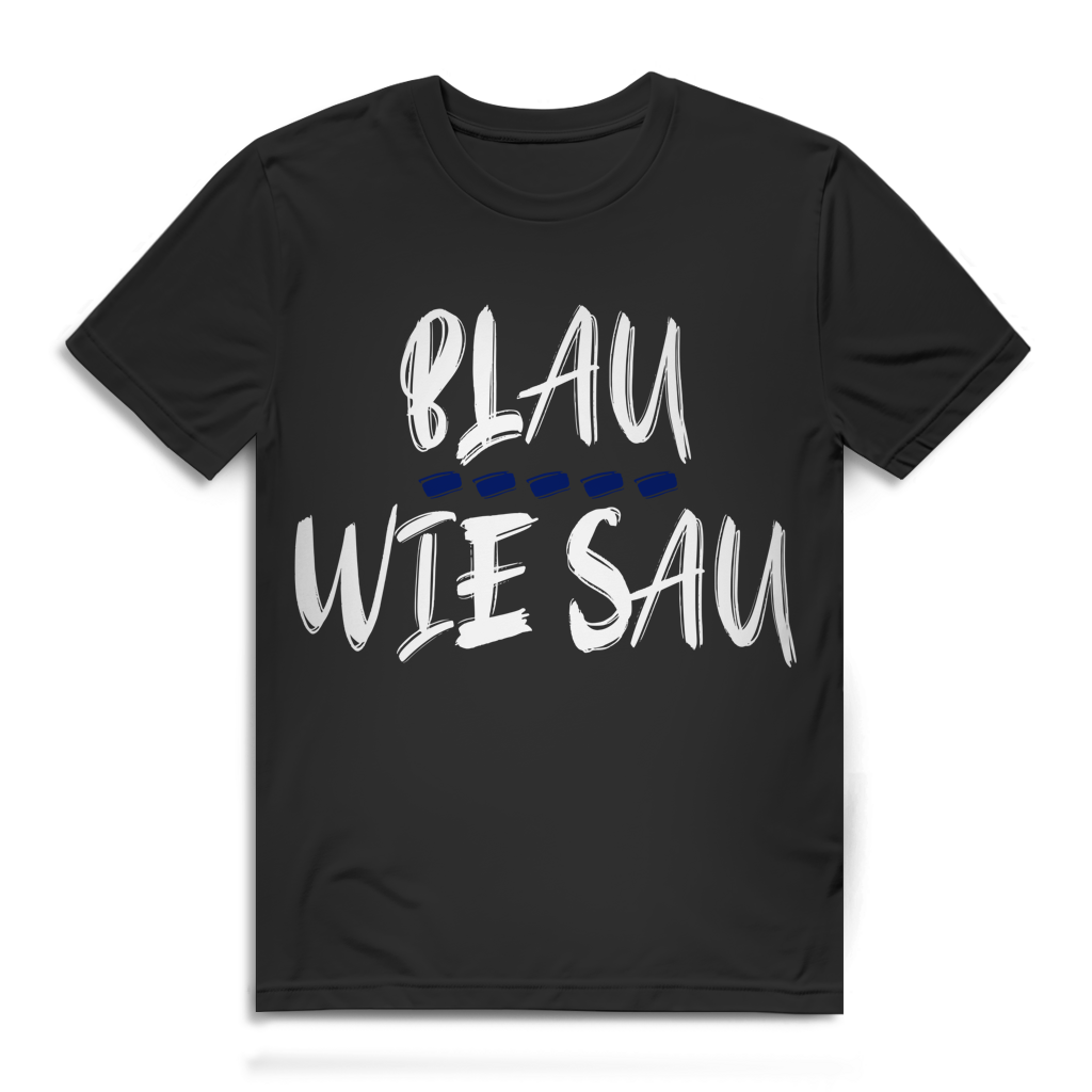 Blau wie Sau Herren T-Shirt Saufshirt Trinkshirt