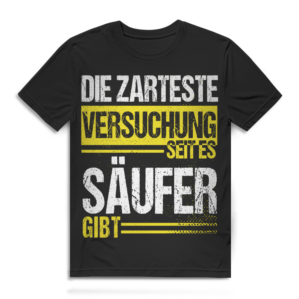 Die zarteste Versuchung seit es Säufer gibt Herren T-Shirt Saufen Bier Black