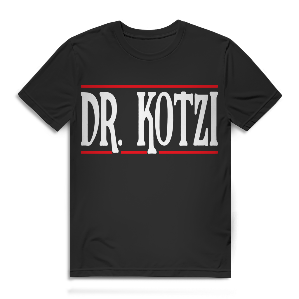Dr. Kotzi Herren T-Shirt Kater Party Saufen Festival Bio Baumwolle Black