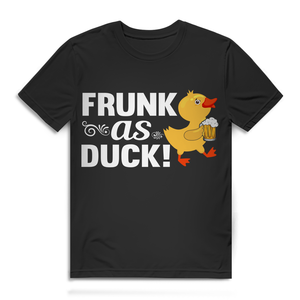 Frunk as Duck Herren T-Shirt Sauftour Festival Bierkrug Ente Partyshirt Black