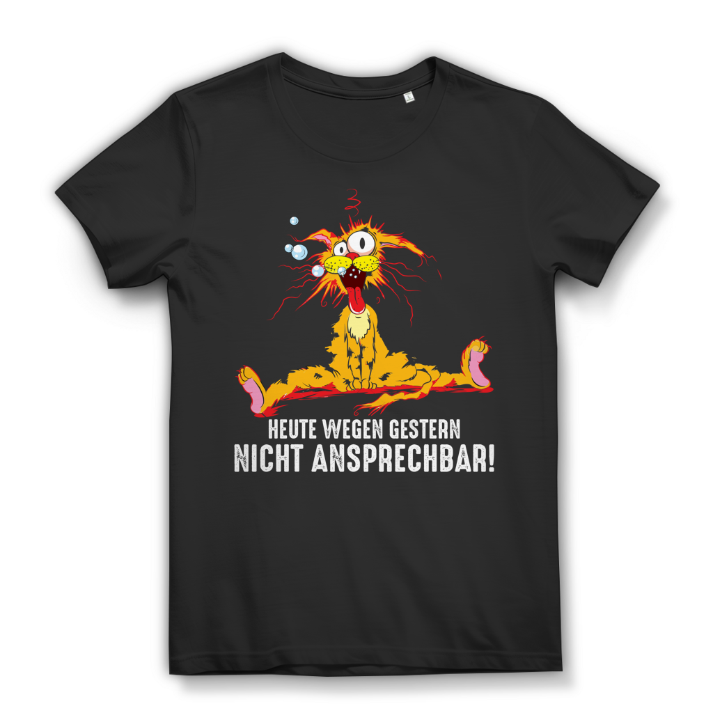 Heute wegen gestern nicht ansprechbar Damen T-Shirt Katershirt Black
