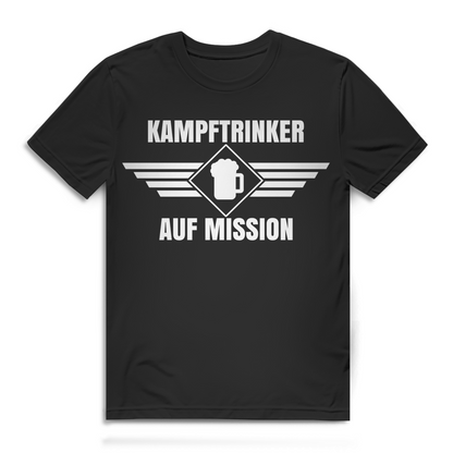 Kampftrinker auf Mission Herren T-Shirt Biertrinker Shirt