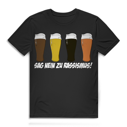 Sag Nein zu Rassismus Herren T-Shirt Bier Vielfalt Statement Shirt