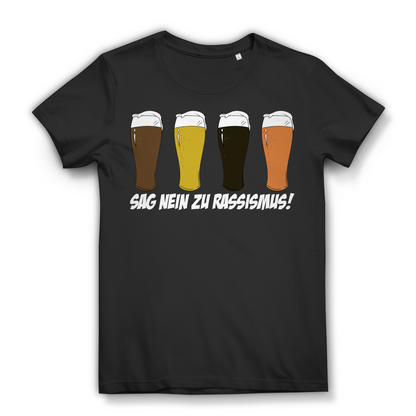 Sag Nein zu Rassismus Damen T-Shirt Bier Vielfalt Statement Shirt