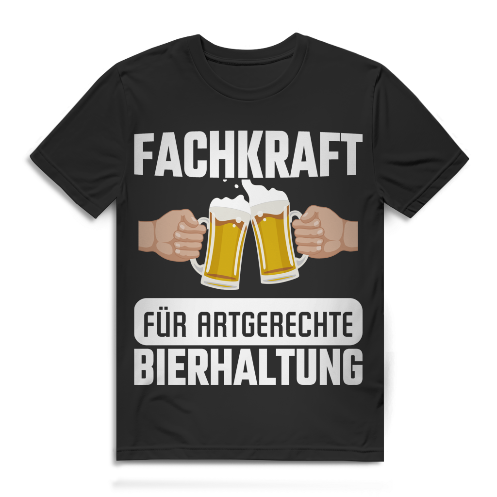 Fachkraft für artgerechte Bierhaltung Herren T-Shirt Bier Funshirt Black