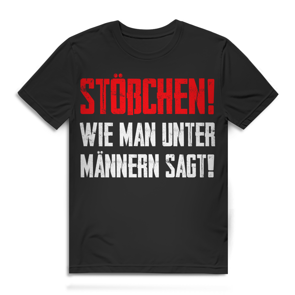 Stößchen Wie man unter Männern sagt Herren T-Shirt Prost Bio Baumwolle Black