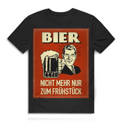 Bier Nicht Mehr Nur Zum Frühstück Herren T-Shirt Retro Biertrinker
