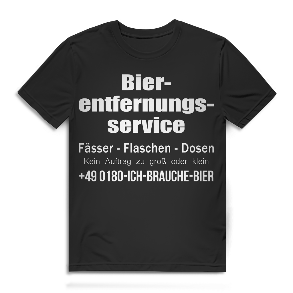 Bierentfernungsservice Herren T-Shirt Biertrinker Bio Baumwolle