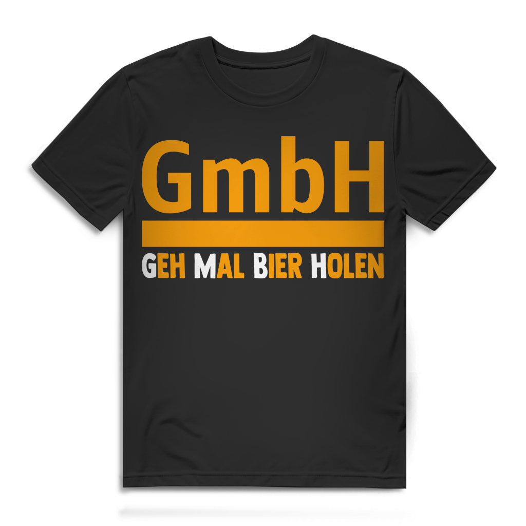 GmbH Geh mal Bier holen Herren T-Shirt Bier Arbeitsshirt Funshirt Black