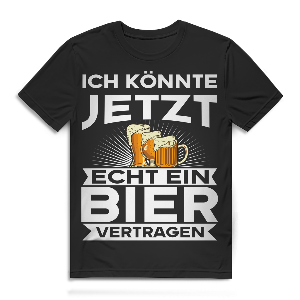 Ich Könnte Jetzt Echt Ein Bier Vertragen Herren T-Shirt Black