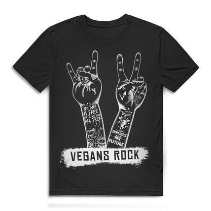 Vegans Rock Herren T-Shirt Vegan Tierrechte Cruelty Free