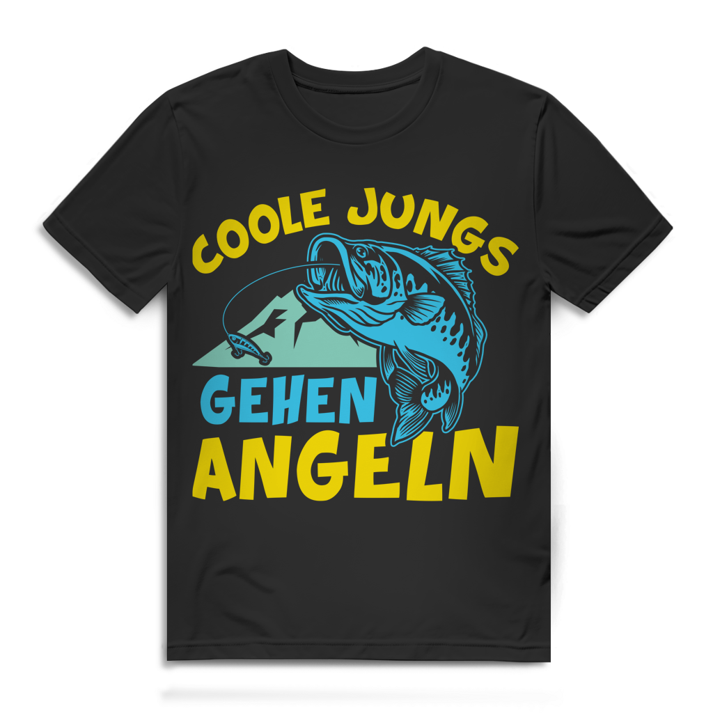 Coole Jungs Gehen Angeln Herren T-Shirt Angler Angelshirt Outdoor