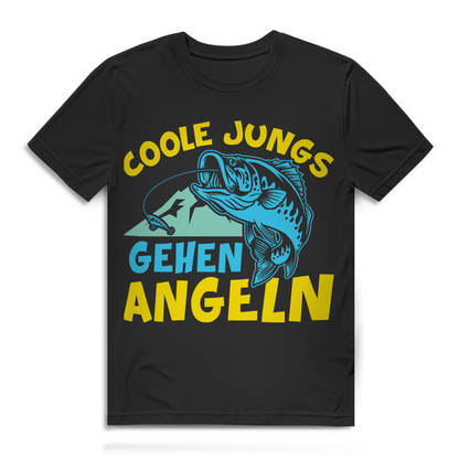 Coole Jungs Gehen Angeln Herren T-Shirt Angler Angelshirt Outdoor