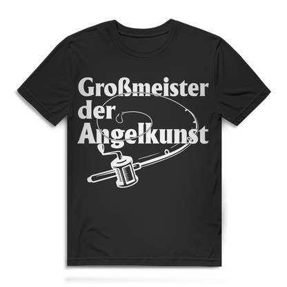 Großmeister der Angelkunst Herren T-Shirt Angler Angelrute Bio Baumwolle