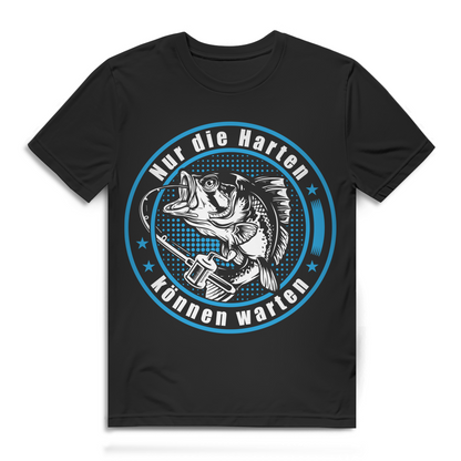 Nur die Harten können warten Herren T-Shirt Angler Raubfisch