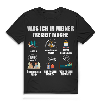 Was ich in meiner Freizeit mache Herren T-Shirt Angler Fishing