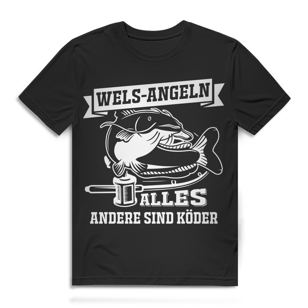 Wels-Angeln alles andere sind Köder Herren T-Shirt Welsangler