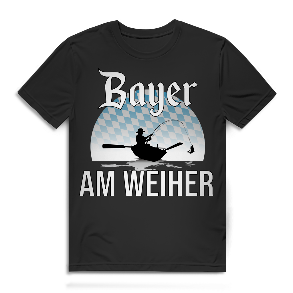 Bayer Am Weiher Herren T-Shirt Angeln Bayern Angler