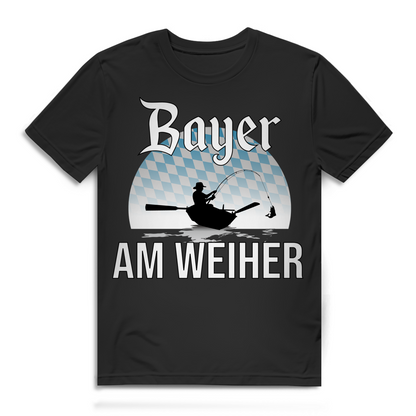Bayer Am Weiher Herren T-Shirt Angeln Bayern Angler