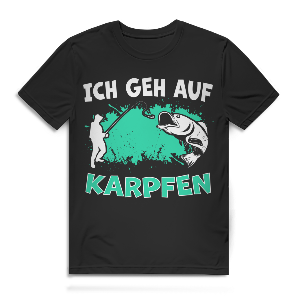 Ich geh auf Karpfen Herren T-Shirt Karpfenangler Carp Fishing
