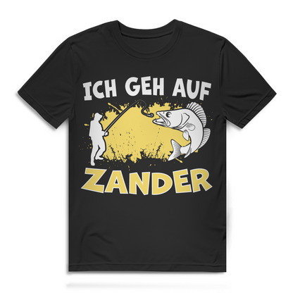 Ich Geh Auf Zander Herren T-Shirt Angler Zanderangler Raubfisch