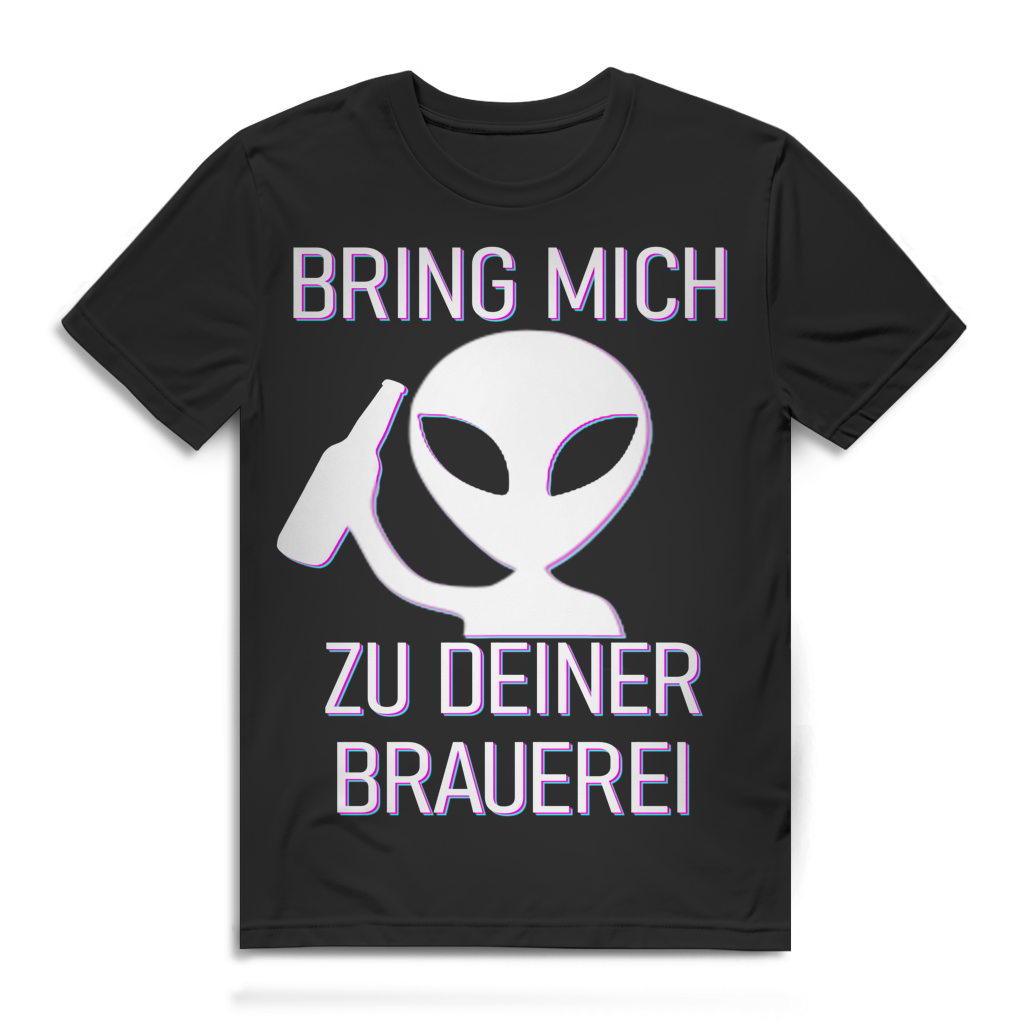 Bring mich zu deiner Brauerei Herren T-Shirt Alien Bier