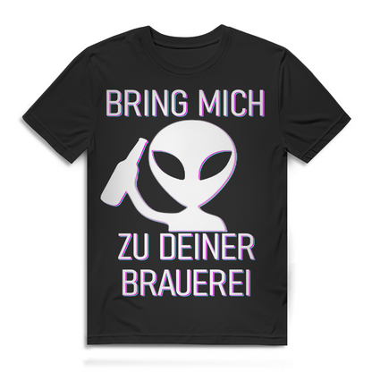 Bring mich zu deiner Brauerei Herren T-Shirt Alien Bier