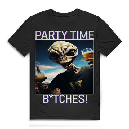 Party Time Bitches Herren T-Shirt Alien Bier