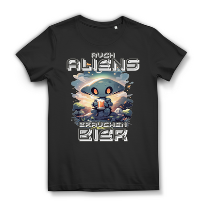 Auch Aliens brauchen Bier Damen T-Shirt Anime Alien