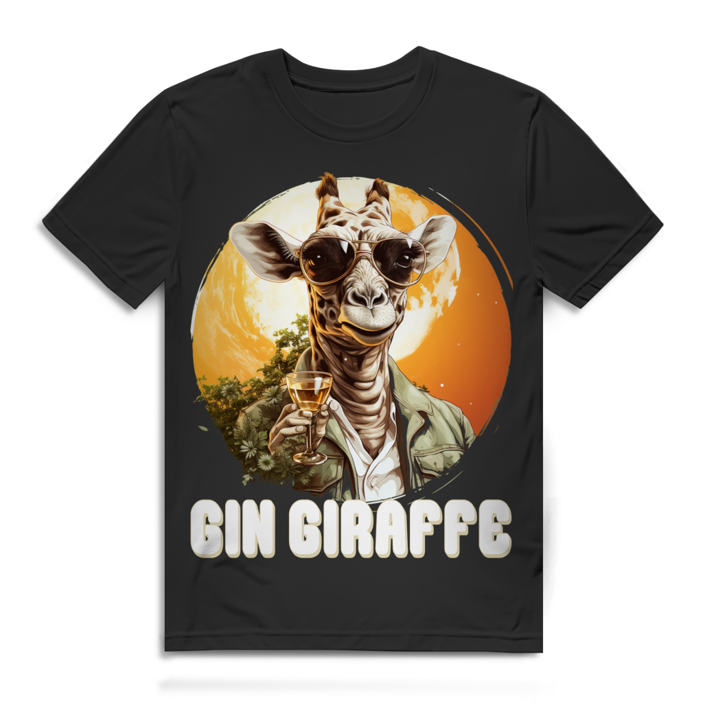 Gin Giraffe Herren T-Shirt Gin-Liebhaber Black