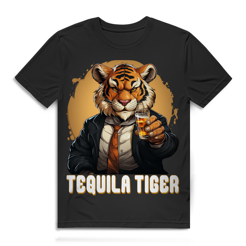 Tequila Tiger Herren T-Shirt Black